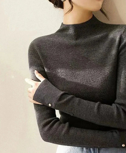 Ramona® | Pull en maille anthracite Classic Roll