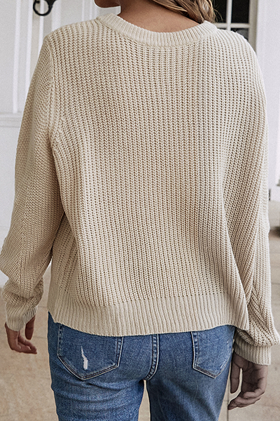 Pétra® | Pull décontracté à col rond avec boucle fixe