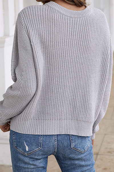 Pétra® | Pull décontracté à col rond avec boucle fixe