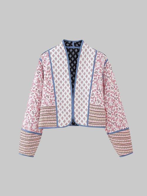 Zilla® | Veste courte et réversible en coton fleuri pour femme