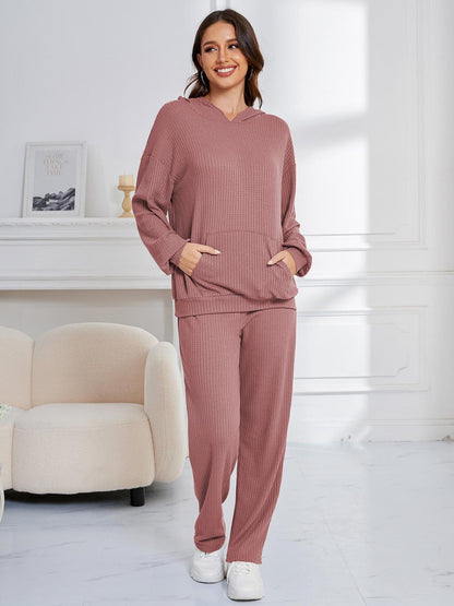 Zahira® | Ensemble sweat à capuche manches longues et pantalon à épaules tombantes