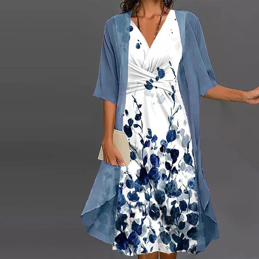 Alba Floral Robe midi deux pièces