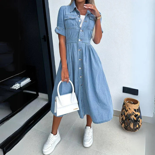 Robe en denim tendance pour femmes