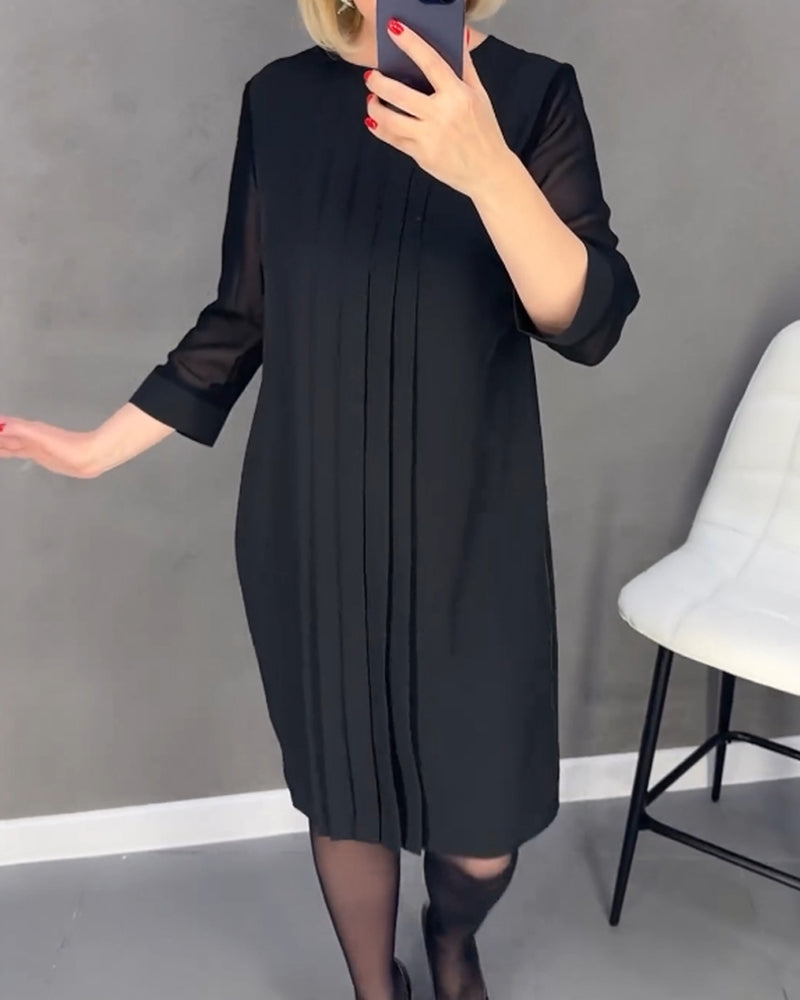 Zoé® | Robe simple avec plis et maille