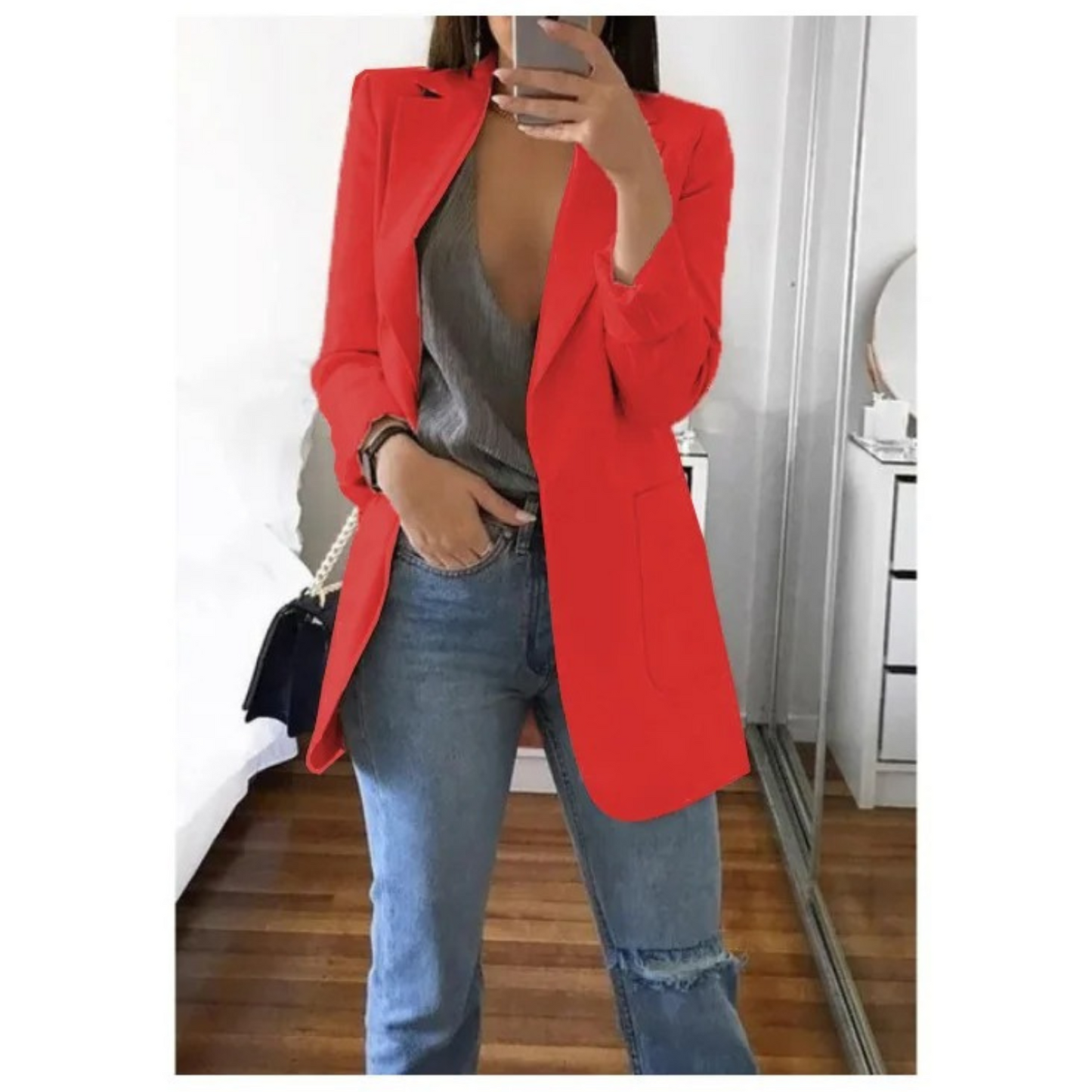 Trixi® | Blazer femme long kaki