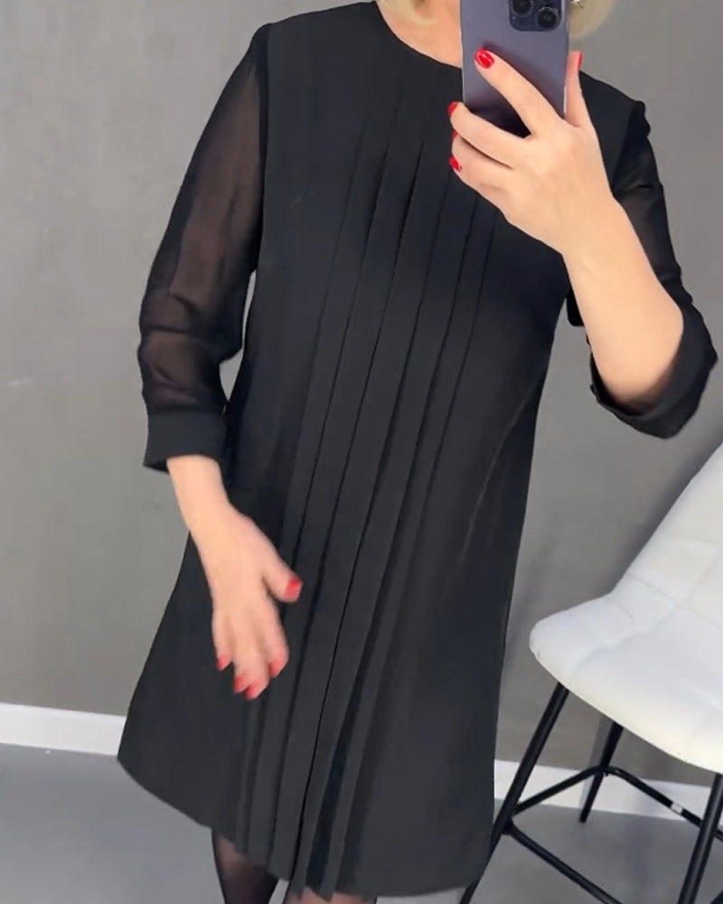 Zoé® | Robe simple avec plis et maille