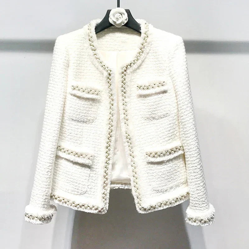 Pétra® | Veste en tweed blanche pour femme