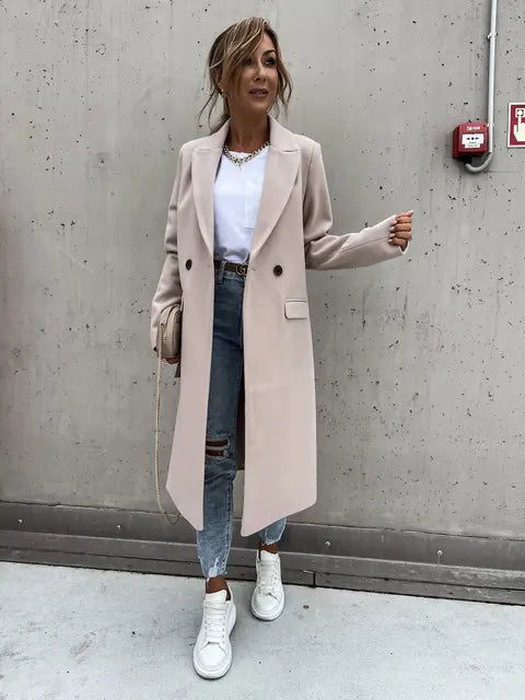 Yolande® | Veste manteau femme avec rangée de boutons