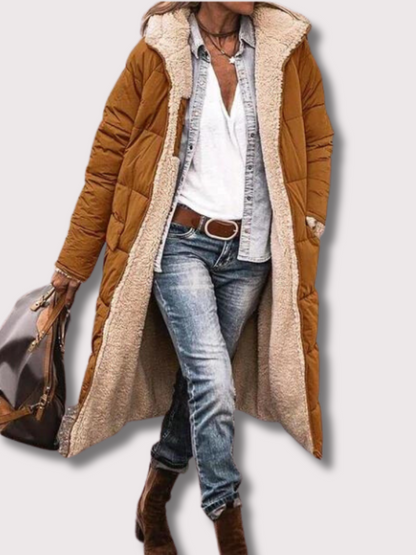 Yette® | Manteau long réversible en Sherpa