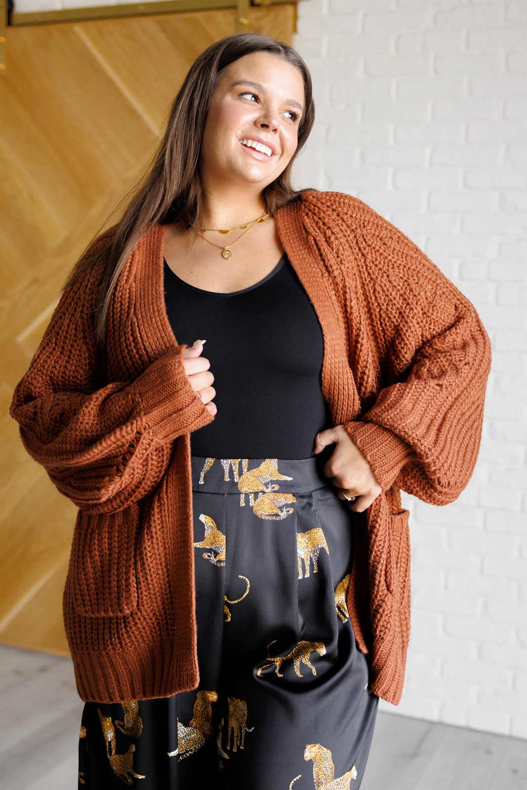 Vanja® | Cardigan Maybe Monday en marron