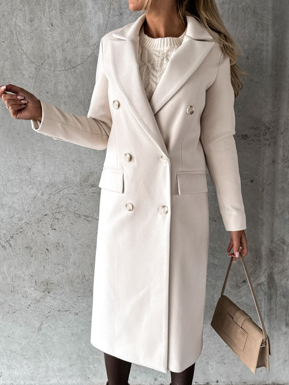 Pétra® | Manteau long élégant à double bouton