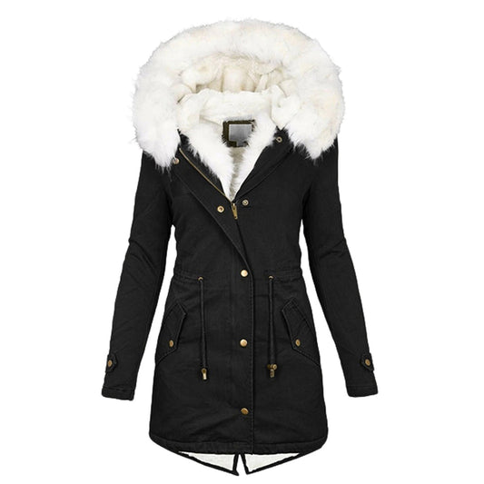 Rocio® | Winterjoy Veste d'hiver élégante avec capuche et boutons