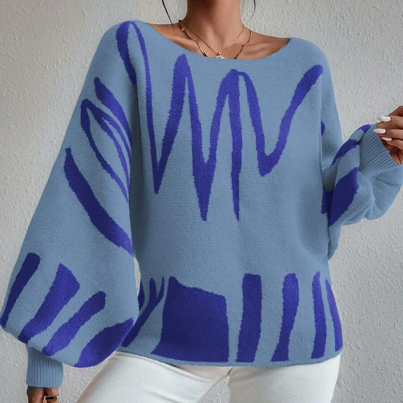 Pays de Galles® | Pull oversize en maille à motif vagues