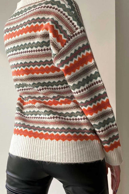 Véra® | Cardigan rétro avec contraste