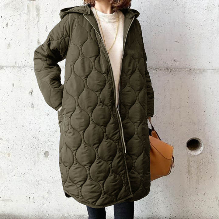 Rosalia® | Manteau parka à capuche Diamond Grid Winter Warrior