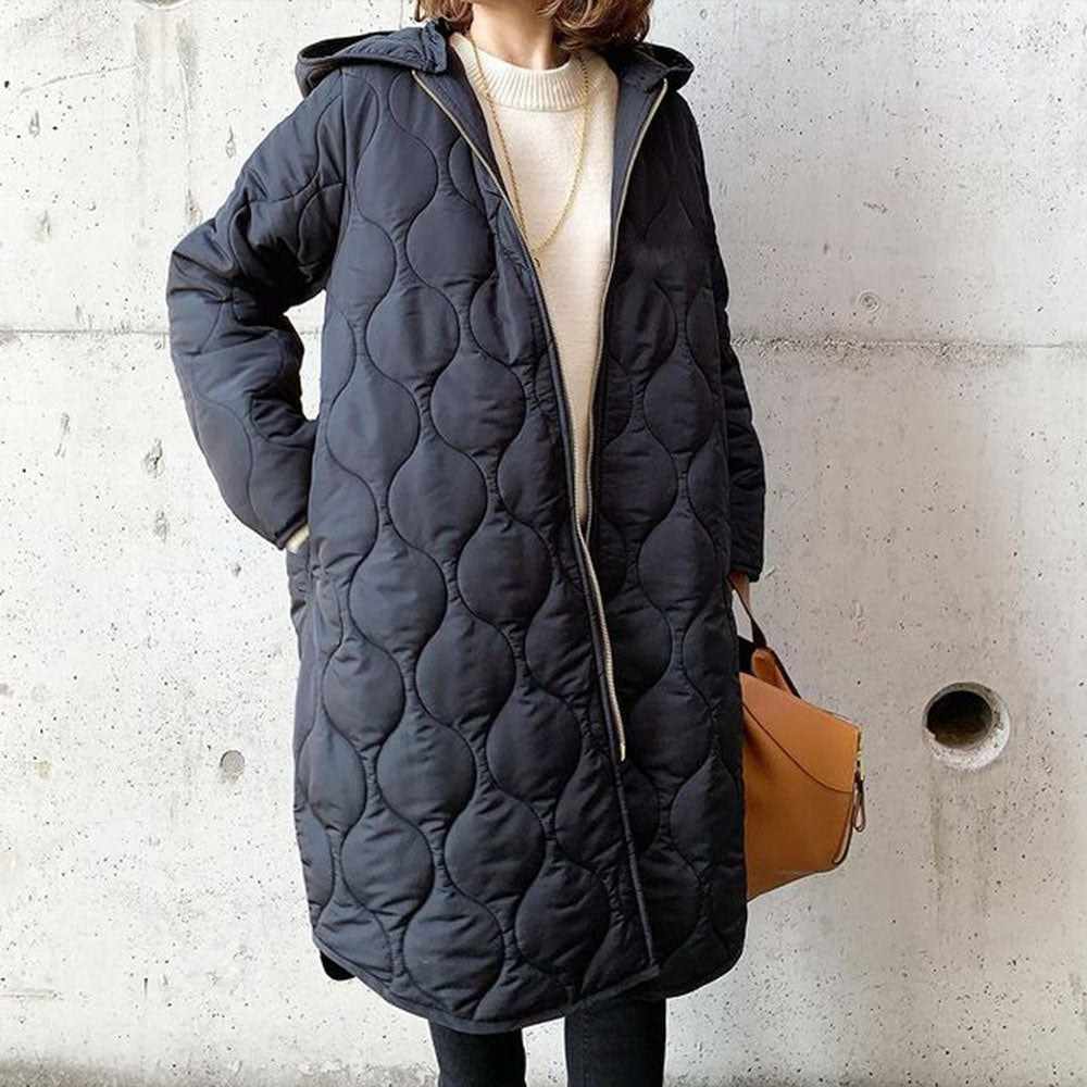 Rosalia® | Manteau parka à capuche Diamond Grid Winter Warrior