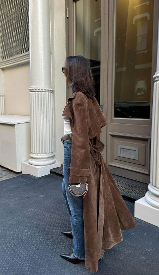 Ramona® | Trench-coat en imitation suède