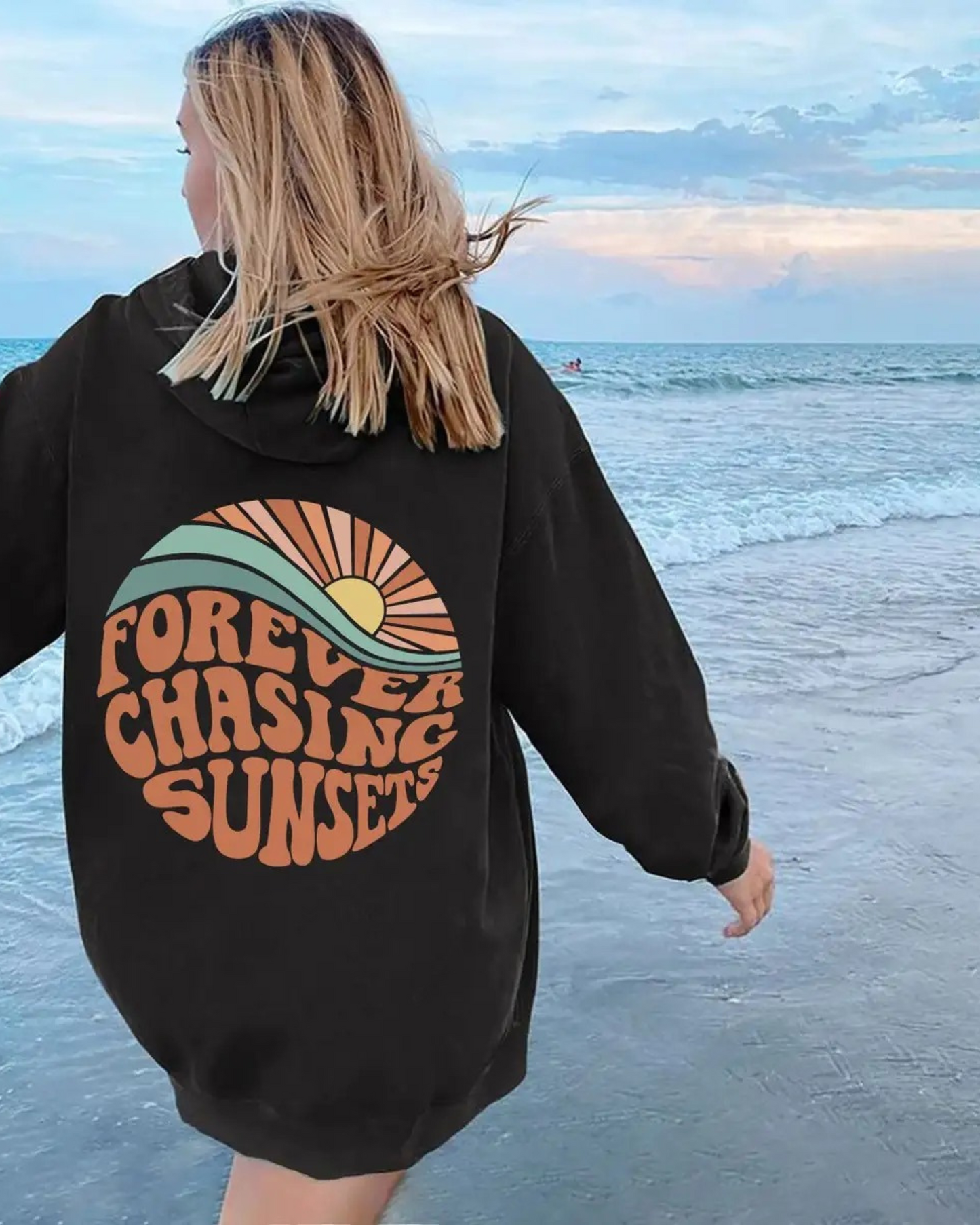 Tirza® | Sweat à capuche élégant « Forever Chasing Sunsets »