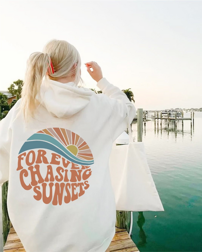 Ottilie® | Sweat à capuche confortable « Forever chasing Sunsets »