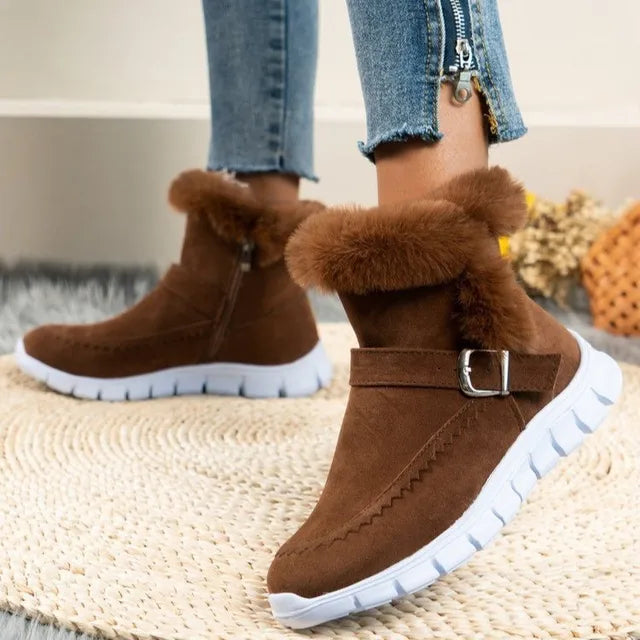 Reine® | Bottes de neige pour femmes, chaussures décontractées, bottes en coton rembourrées en velours