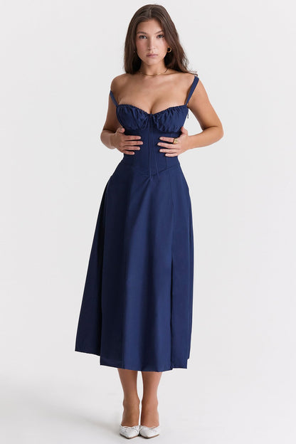 Carmen - Robe bustier imprimée