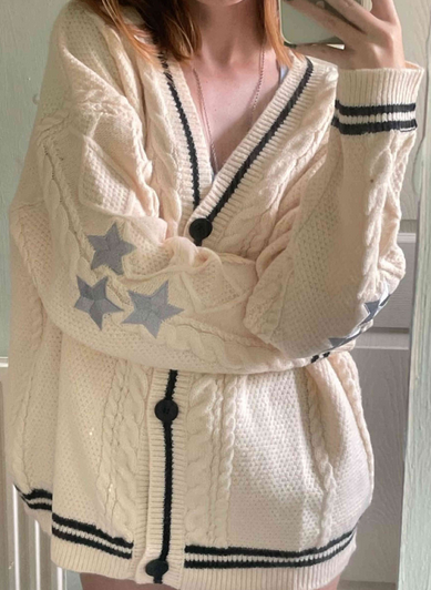 Samanta® | Cardigan caramel chaud avec broderie stylée