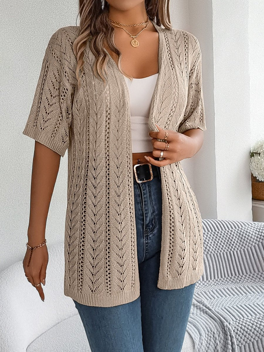 Pauline® | Cardigan ajouré à demi manches