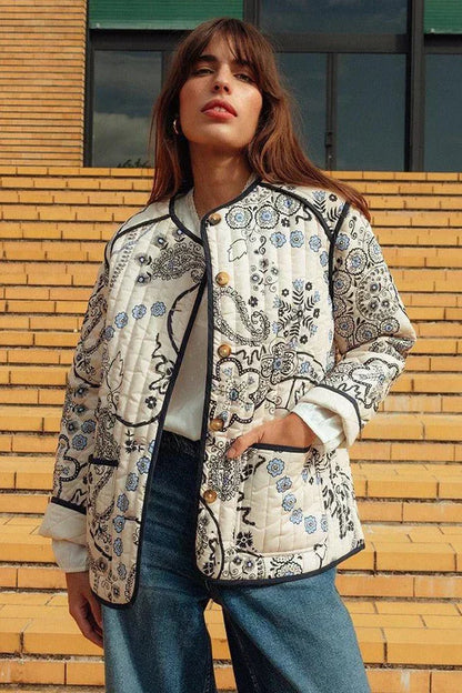 Ziska® | Veste vintage à imprimé floral