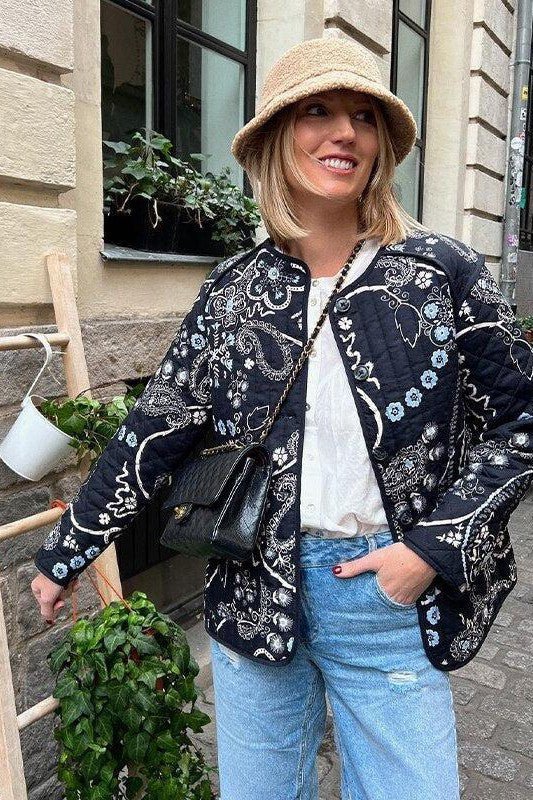 Ziska® | Veste vintage à imprimé floral