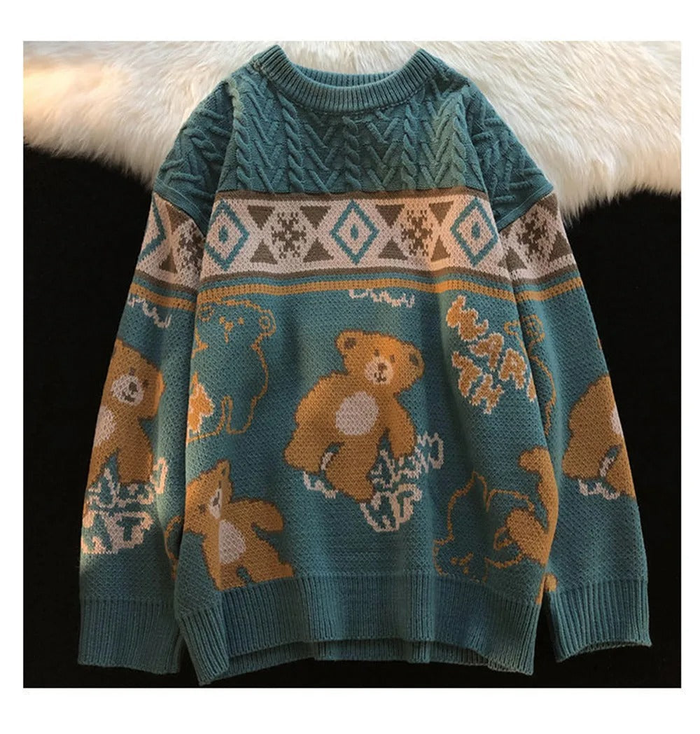 Sabine® | Pull femme à motif ours et imprimé norvégien